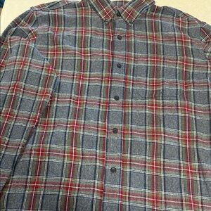 L.L. Bean Men's Casual Plaid Shirt - Red and Blue
